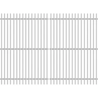 GFTIME Edelstahl Grillrost 44,4 × 30cm, Grillroste Set 2 Stück, Massiver 7mm Ersatz Grillrost für Enders Kansas 3, Campingaz, Broilking, Rösle Videro G3, Napoleon, Charbroil GasGrills