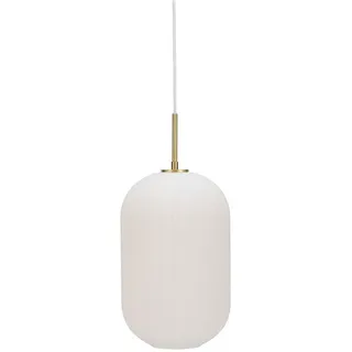 Pendelleuchte Design Deckenlampe Splendid Delight Ø 25cm Glas Weiß Gold E27