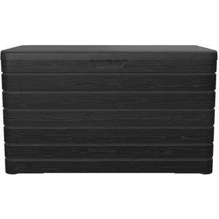 Ondis24 Dolomiti Kissenbox XXL Auflagenbox Gartenbox anthrazit 970 Liter Truhe Holz Optik mit Gasdruckfedern ca. 146 x 82 x 85 (H) cm
