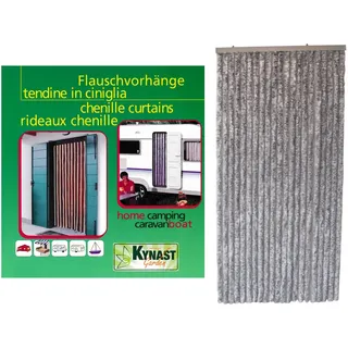 Unbekannt Flauschvorhang 90 x 200 cm Chenille Türvorhang grau Vorhang