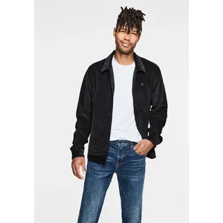 Cordjacke STREET ONE MEN, Herren, Gr. XXL (46), grau (graphite grau), Web, 100% Baumwolle, unifarben, normal normal, V-Ausschnitt, normaler Saum, Jacken, aus reiner Baumwolle