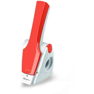 Ariete Gratì 2.0 447, Kabellose Elektrische Käsereibe, Inklusive Edelstahlwalze, 1 kg Käse mit Einer Akku-Aufladung, Reibe für Verschiedene Zutaten, 1500mAh, Weiß/Orange