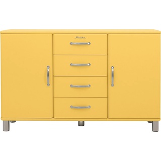 Tenzo Sideboard Malibu, mit dem Malibu Logo auf der mittleren Schubladenfront, Breite 146 cm gelb