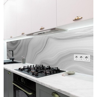 MyMaxxi Dekorationsfolie Küchenrückwand Marmor hellgrau selbstklebend Spritzschutz Folie 400 cm x 60 cm
