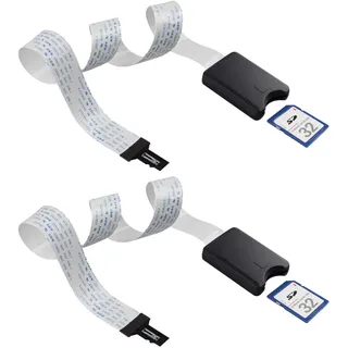 Jopto Micro SD auf SD Karten-Verlängerungskabel, TF Speicherkartenadapter, flexibel, für SD RS-MMC SDHC MMC Auto GPS Mini 3D Drucker Raspberry Pi DVD DVR LED-Bildschirm, 2 Stück