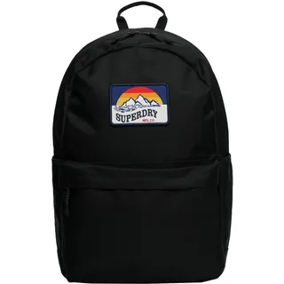Superdry Damen Classic Patch Montana Rucksack Schwarz 1SIZE