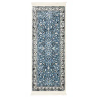 RugVista Nain Florentine, Teppich, Perser traditionell, 80 x 200 cm, Rechteckig, Niedriger Stapel, Wohnzimmer, Esszimmer, Schlafzimmer, Küche, Diele, Nur chemische Reinigung, Oeko_tex_100, Hell Blau