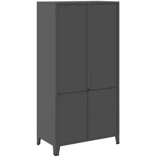 vidaXL Kleiderschrank Industrial 90 x 180 x 50 cm Anthrazit