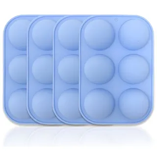 mixed24 Backform Silikon Halbkugel Backform Törtchen Kuchen Mulden Törtchenform, (4-tlg)
