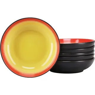 CreaTable Suppenteller Hot 6er Set schwarz/rot 6 Stück