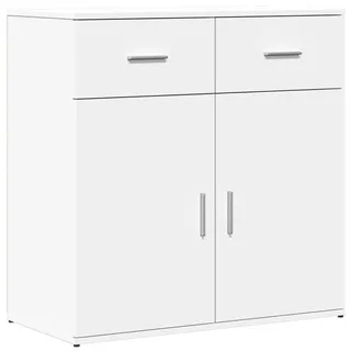 vidaXL Sideboard, Kommode mit Stauraum, Beistellschrank für Wohnzimmer Küche Flur, Anrichte Schrank Highboard, Modern, Weiß Holzwerkstoff