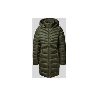 Steppmantel mit gefüttertem Stehkragen Modell 'Packable', Dunkelgruen, S