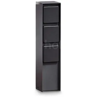 hofstein Gartenleuchte »Ruscio« Steckdose, Leuchte aus Metall/Kunststoff in Anthrazit/Schwarz, Steckdose mit 3 Anschlüssen, 3xmax. 3680 Watt, 230 V schwarz