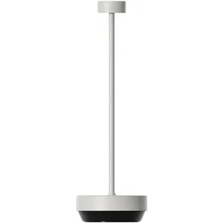 blomus Mobile LED Leuchte -TURAS- | Mobile Akku Tischlampe aus Aluminium | Farbe Weiß | Ø7 x 23H cm | 3 Lichtfarben | Dimmbar per Touch | IP65