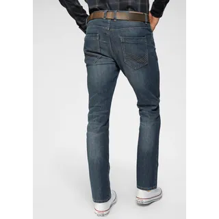 5-Pocket-Jeans »MARVIN«, mit kleinem Logo-Print, Gr. 36 - Länge 34, mid stone wash, , 15739841-36 Länge 34