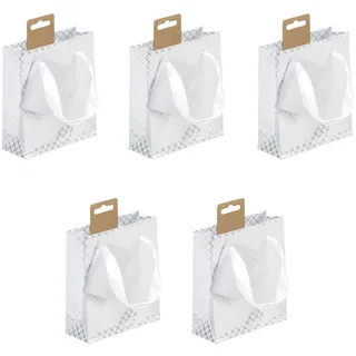 Clairefontaine 5x Premium Tasche klein 12x4,5x13,5cm weiss Arabeske Weiß 223756C