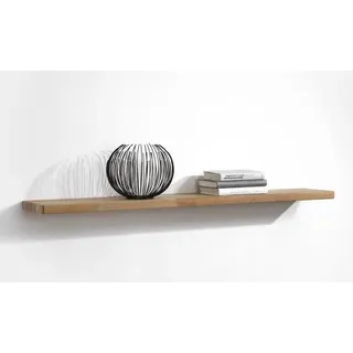 Wandboard Steckboard Nena Kernbuche Massiv geölt B.120cm Regal Holzregal