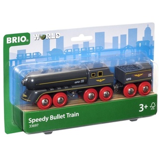 BRIO® Spielzeugeisenbahn-Lokomotive World Eisenbahn Zug Schwarzer Kugelblitz + Kohlentender 2 Teile 33697