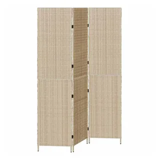 vidaXL Raumteiler Beige 147 x 180 cm Poly-Rattan