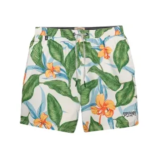 Superdry für Herren. M3010264A Hawaiian Print 16 grüner Badeanzug (S), Strandbekleidung, Recyceltes Polyester