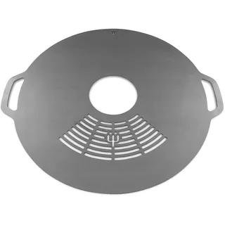FireDeifi Grillplatte | Feuerplatte | Plancha | BBQ für Feuertonne, Feuerschale und Kugelgrill – Ø80 cm – hochwertiger 5 mm Stahl – Made in Bavaria - einmaliges Grillerlebnis