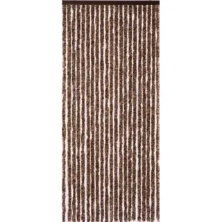 CONACORD Türvorhang Decona Flauschvorhang braun meliert, Hakenaufhängung, halbtransparent, 90 x 200 cm, Chenille - inkl. Tragetasche braun