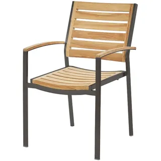 Diamond Garden Treviso Stapelstuhl 55,5 x 45 x 88 cm dunkelgrau