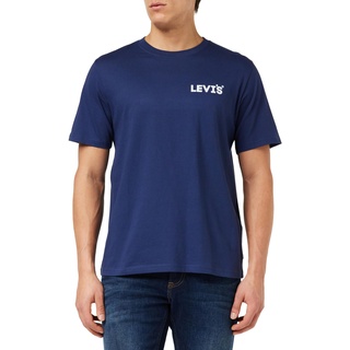 Levi's Herren Ss Relaxed Fit Tee T-Shirt,Headline Logo Nava,XS