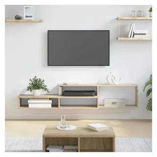 vidaXL WandTVStand 150x25x28,5 cm Grau Holzwerkstoff