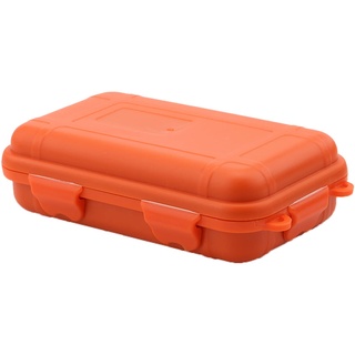 Outdoor Survival Aufbewahrungsbox Kunststoff Stoßfest Wasserdicht Container Luftdichten Fall Tragen Box für Outdoor-Aktivitäten Reise oder Heimgebrauch(S-Orange)