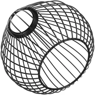 DIYEAH Lampenschirm Schwarz aus Eisen mit Vintage Retro Design Drahtgitter Lichtabdeckung Einfacher Einbau als Pendelleuchtenschirm für Flur und Korridor