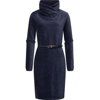 Ragwear Sweatkleid Belita warmes Cord-Kleid mit breitem Schlauchkragen blau L (40)