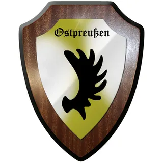 Wappenschild Wandschild Wappen - Ostpreußen Preußen Elch Wappen Andenken #8929
