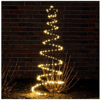 Spetebo Dekobaum LED Metall Weihnachtsbaum schwarz - 180 LED (Packung, 1 St., Lichterbaum), für den Außenbereich geeignet schwarz