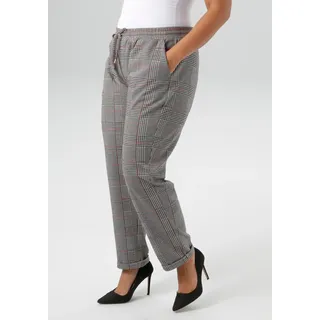 aniston plus Schlupfhose Karodessin Beige/Schwarz 46