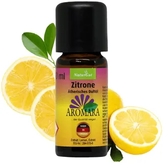 AROMARA Ätherisches Duftöl Zitrone/Citrus limon 10 ml reine ätherische Öle für Duftlampe Raumduft Aromatherapie