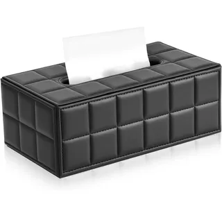 Taschentücher Box, Kosmetiktücherbox für Esszimmer Schlafzimmer, Schwarz