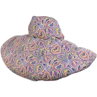 Bio Nackenhörnchen mit Stehkragen. Dinkelkissen. Nackenkissen Wärmekissen - Dinkel-Körnerkissen Nacken Schulter (Bio Dinkel & Bio-Stoff "Psychedelic Heart")
