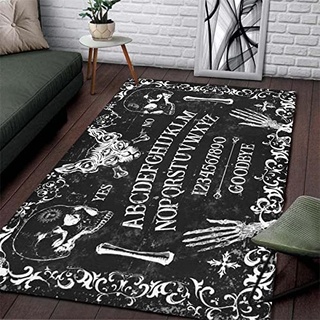 BGAFAG Cat Skulls Ouija Board Area Rug Ouija Floor Mat Gothichalloween Carpet Home Decor for Bed Living Room E11249 120X160Cm