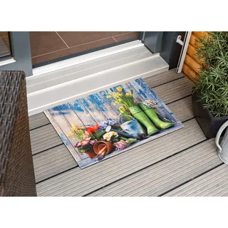 Fußmatte ASTRA "Deco Print 139", bunt, B:40cm H:6mm L:60cm, Kunstfaser, Teppiche, Fußmatte, Sauberlaufmatte, Türmatte, waschbar, Eingangsbereich, rutschfest