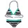 Triangel Bikini für Kinder Schwarz weiss 10 11J