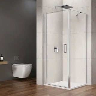 Gelco Komplettdusche LORO Eckige Duschkabine 800x800 mm, BxT: 80x80 cm, Gelco-GN4480-03-SET