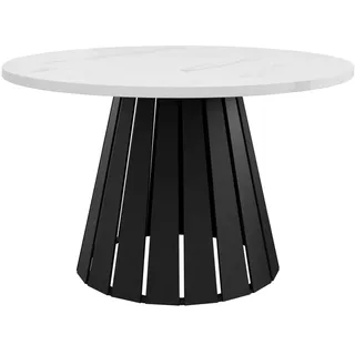 Mirjan24 Couchtisch Circolo Schwarz Stahl 75 x 43 cm
