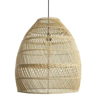 daslagerhaus living Lampenschirm Lampenschirm Luna Rattan natural S