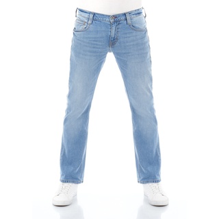 Mustang Herren Jeans Oregon Bootcut Bootcut Blau Tiefer Bund Reißverschluss L 34