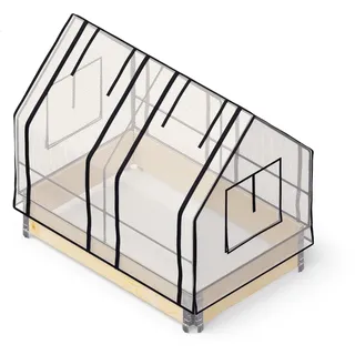 upyard Hochbeet-Abdeckung Premium 120 x 92 cm Weiß