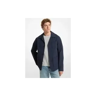 MK Mantel aus Baumwolle und Leinen - Blau - Michael Kors - XXL