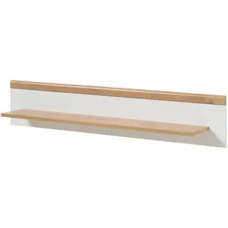 furn.design Wandboard 107 x 20 cm Weiß und Eiche
