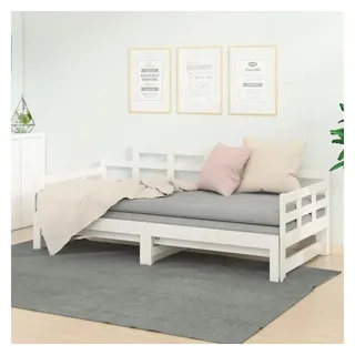 furnicato Bett Multifunktionales Tagesbett aus massivem Holz Weiß 203,5x96x76 cm (1-tlg) weiß