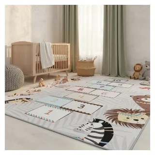 KADIMA DESIGN Kinderteppich Waschbar Hüpfspiel TRAUN Strapazierfähig OEKO-TEX | Gr.: 140 x 200 cm